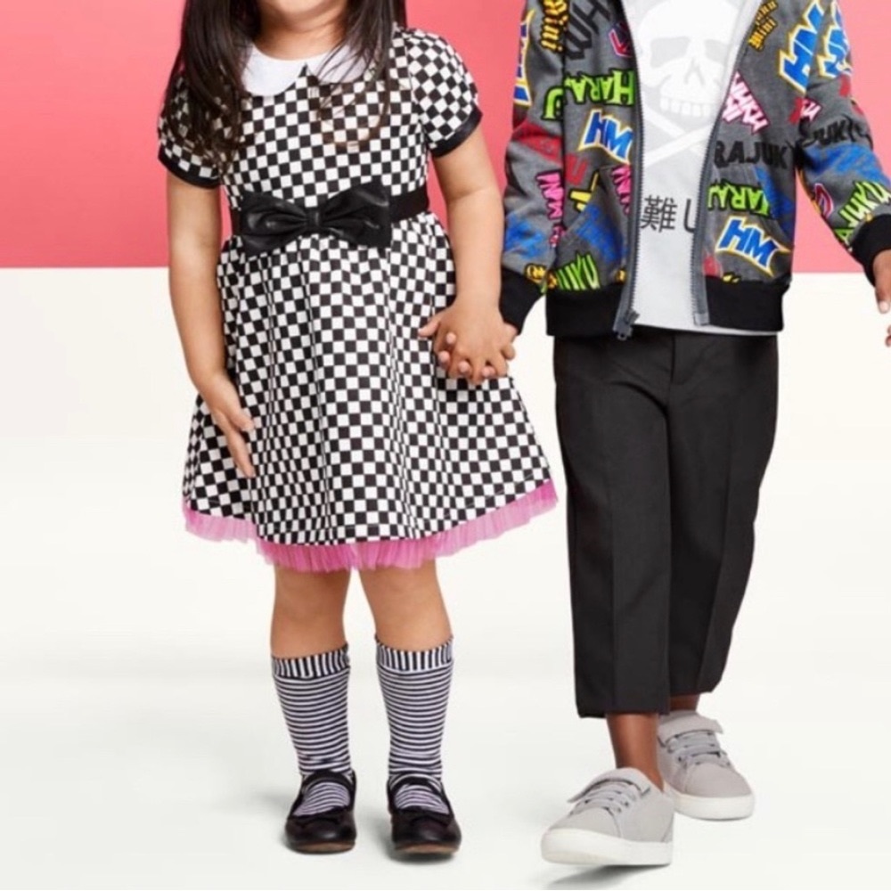 🌟Host Pick🌟 Harajuku Mini Black and White 3T dress in EUC!